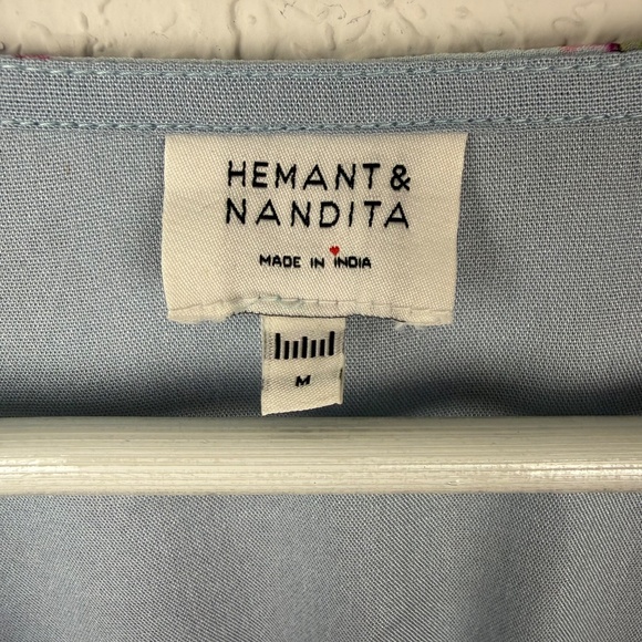 Hemant And Nandita Womens Powder Blue Short Dress Medium - Picture 5 of 11